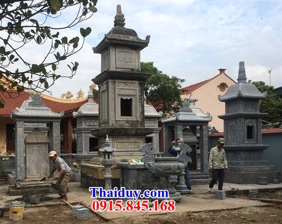 02 Đỉnh lư hương đèn nhà thờ họ từ đường nghĩa trang khu lăng mộ mồ mả gia đình dòng họ tổ tiên bằng đá ninh bình đẹp bán tại Hà Giang