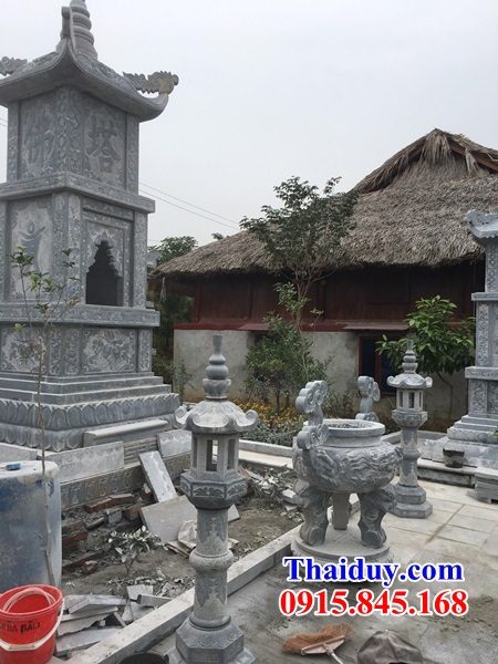 02 Đỉnh lư hương đèn nhà thờ họ từ đường nghĩa trang khu lăng mộ mồ mả gia đình dòng họ tổ tiên bằng đá thanh hóa đẹp bán tại Hà Giang