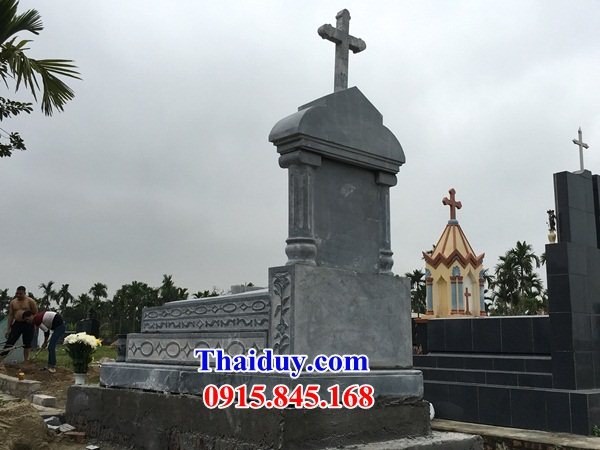 02 Mộ mồ mả công giáo đạo thiên chúa giáo bằng đá ninh bình đẹp bán tại Lạng Sơn