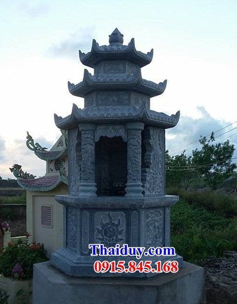 02 Mộ mồ mả đá ninh bình ba mái gia đình dòng họ ông bà bố mẹ đẹp bán tại Hòa Bình