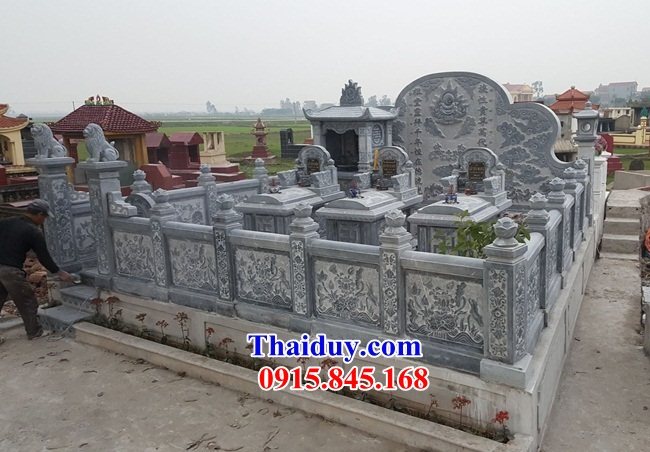 02 Nghĩa trang đá xanh gia đình dòng họ ông bà bố mẹ cao cấp đẹp bán Quảng Bình