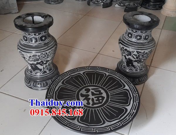 03 Bát hương mầm bồng đĩa đựng trái cây đá thanh hóa thắp hương bày nghĩa trang khu lăng mộ mồ mả đẹp bán tại Bắc Ninh