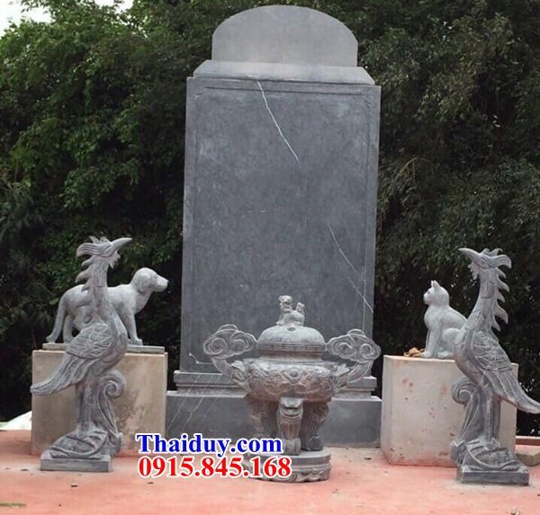 03 Đỉnh lư hương đèn nhà thờ từ đường nghĩa trang khu lăng mộ mồ mả gia đình dòng họ tổ tiên bằng đá đẹp bán tại Sơn La