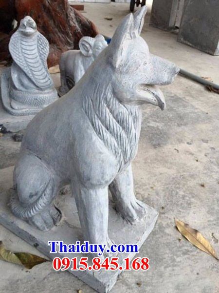 04 Mẫu chó đá ninh bình trấn yểm phong thủy canh cổng đẹp bán tại Lạng Sơn