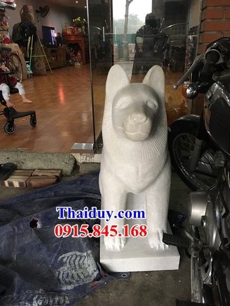 04 Mẫu chó đá xanh trấn yểm phong thủy canh cổng đẹp bán tại Lạng Sơn