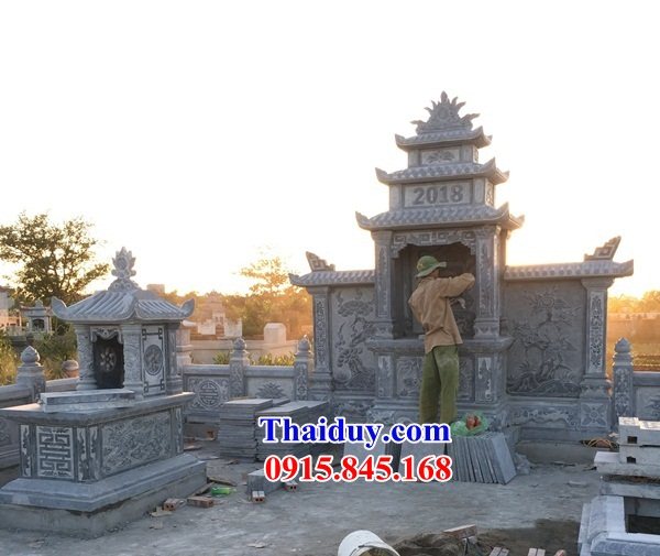 05 Lăng kỳ đài củng am lầu cây hương đá ninh bình thờ chung nghĩa trang khu mộ gia đình dòng họ ông bà bố mẹ đẹp bán tại Quảng Ninh