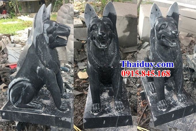05 Mẫu chó đá phong thủy canh cổng trấn yểm đẹp bán tại Hưng Yên