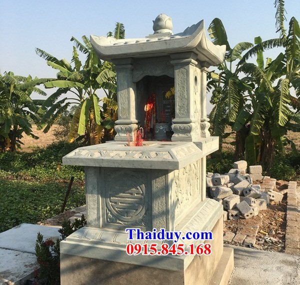 05 Mẫu mộ mồ mả đá ông bà bố mẹ gia đình dòng họ một mái đẹp bán tại Hà Giang