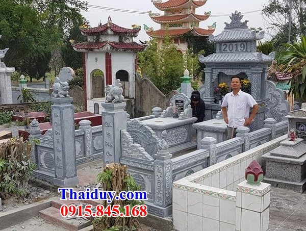 05 Nghĩa trang đá cao cấp hiện đại gia đình dòng họ ông bà bố mẹ đẹp bán tại Thanh Hóa
