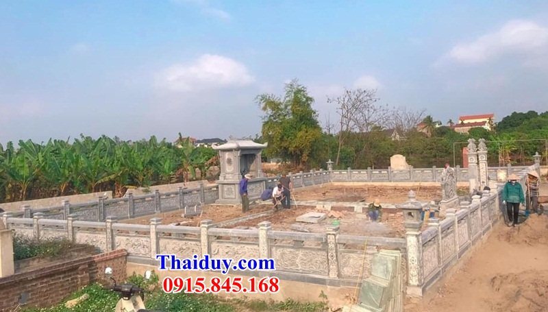05 Nghĩa trang đá gia đình dòng họ ông bà bố mẹ đẹp bán tại Thanh Hóa