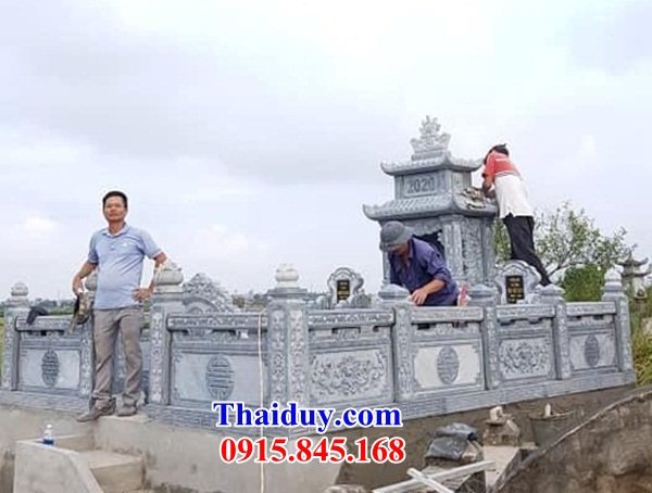 05 Nghĩa trang đá tự nhiên nguyên khối gia đình dòng họ ông bà bố mẹ đẹp bán tại Thanh Hóa