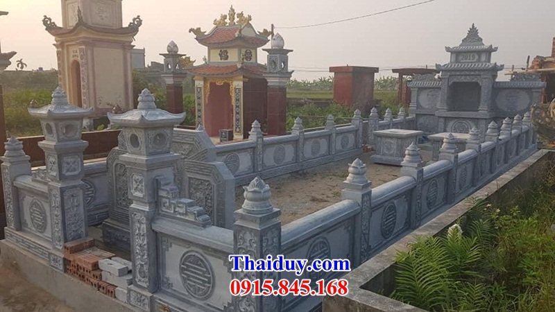 05 Nghĩa trang đá xanh gia đình dòng họ ông bà bố mẹ đẹp bán tại Thanh Hóa