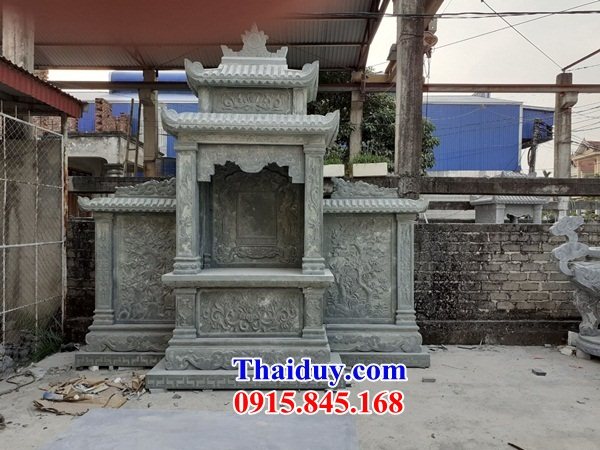 06 Lăng đá xanh thờ chung nghĩa trang khu lăng mộ mồ mả gia đình dòng họ tổ tiên ông bà bố mẹ đẹp bán tại Nam Định