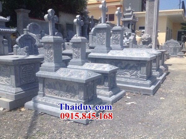 06 Mộ lăng mồ mả công giáo đạo thiên chúa giáo bằng đá ninh bình đẹp bán tại Quảng Ninh