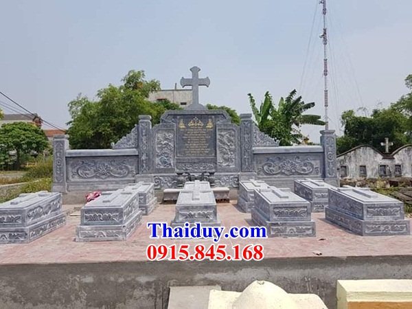 06 Mộ lăng mồ mả công giáo đạo thiên chúa giáo bằng đá thanh hóa đẹp bán tại Quảng Ninh