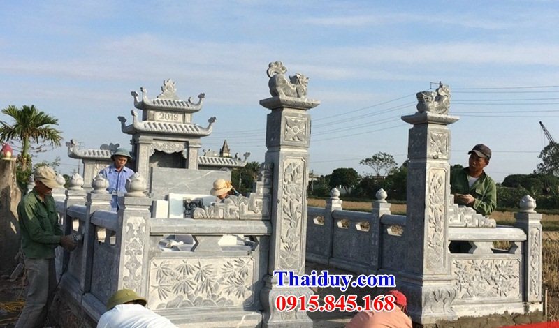 06 Nghĩa trang đá ninh bình cao cấp đẹp phong thủy gia đình dòng họ ông bà bố mẹ bán Lai Châu