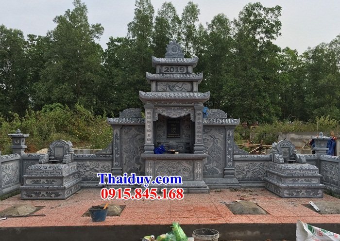 06 mẫu mộ bằng đá xanh Ninh bình cao cấp không mái đẹp nhất hiện nay
