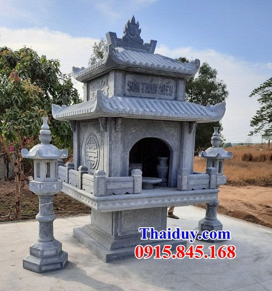 07 Cây hương bàn miếu kỳ đài trang thờ sơn thần linh thổ địa ngoài trời bằng đá tự nhiên đẹp bán tại Quảng Ninh