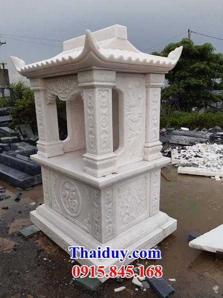 07 Cây hương bàn miếu kỳ đài trang thờ sơn thần linh thổ địa ngoài trời bằng đá tự nhiên nguyên khối đẹp bán tại Quảng Ninh