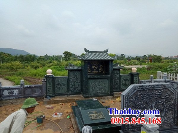 08 Mộ đá xanh rêu hiện đại đẹp bán Tuyên Quang
