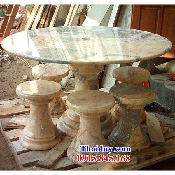 09 Bộ bàn ghế bằng đá tự nhiên bán Nam Định