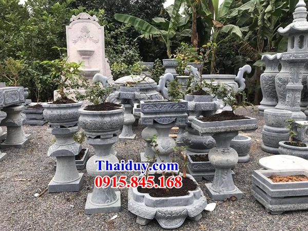 09 Chậu bể trồng cây cảnh bon sai bằng đá xanh ninh bình đẹp bán tại Thái Bình