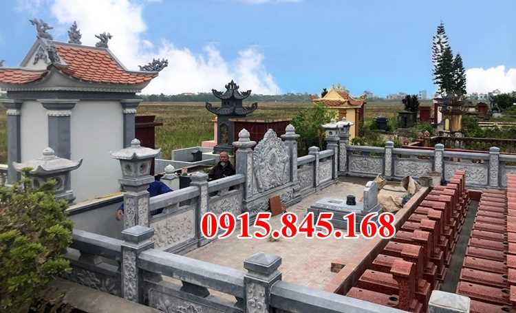 09 Mẫu cuốn thư bức bình phong mộ đá liền nguyên khối đẹp tại Bình Thuận