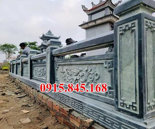 09 Mẫu lan can tường hàng rào mộ đá liền nguyên khối đẹp tại Bình Thuận