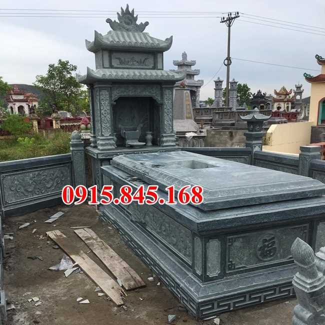 09 Mẫu mộ ba má song thân đá liền nguyên khối đẹp tại Bình Thuận