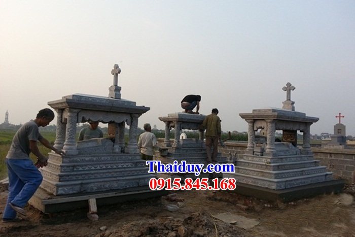 09 Mộ lăng mồ mả công giáo đạo thiên chúa bằng đá thanh hóa đẹp bán tại Hà Nam