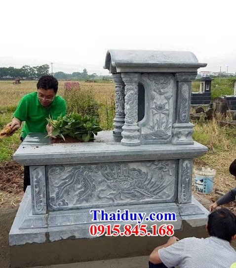 09 Mộ mồ mả đá thanh hóa một mái ông bà bố mẹ gia đình dòng họ đẹp bán tại Thanh Hóa