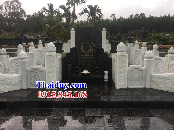 09 Nghĩa trang xây bằng đá trắng hiện đại đẹp bán Hòa Bình