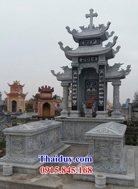 09 lăng thờ chung khu mộ đạo thiên chúa công giáo bằng đá tự nhiên Ninh Bình