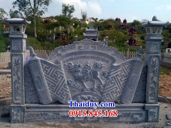 10 Cuốn thư bức bình phong bình đền chùa miếu nhà thờ từ đường nghĩa trang khu lăng mộ mồ mả gia đình ông bà bố mẹ bằng đá xanh thanh hóa đẹp bán Thái Nguyên