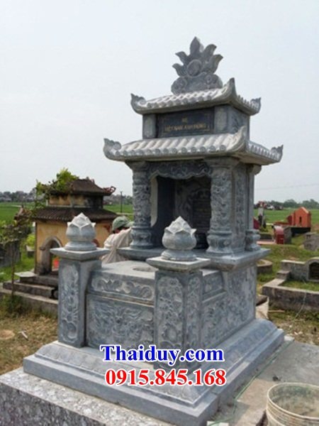 10 Mộ mồ mả hai mái bằng đá ninh bình cất để giữ hũ hộp tro hài cốt gia đình ông bà bố mẹ ba má đẹp bán tại Cao Bằng