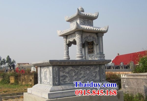 10 Mộ mồ mả hai mái bằng đá thanh hóa cất để giữ hũ hộp tro hài cốt gia đình ông bà bố mẹ ba má đẹp bán tại Cao Bằng