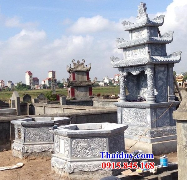 10 Mộ mồ mả hình lục lăng bằng đá ninh bình nguyên khối gia đình ông bà bố mẹ đẹp bán tại Đà Nẵng