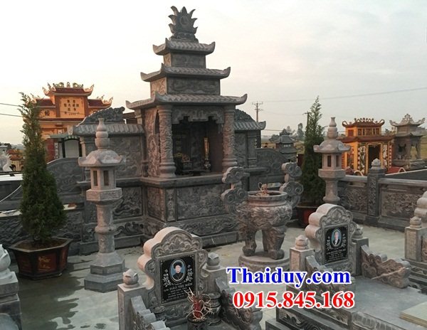 11 Cây hương củng kỳ đài am lầu lăng đá xanh thờ chung nghĩa trang khu lăng mộ mồ mả gia đình dòng họ ông bà tổ tiên đẹp bán tại Thái Nguyên