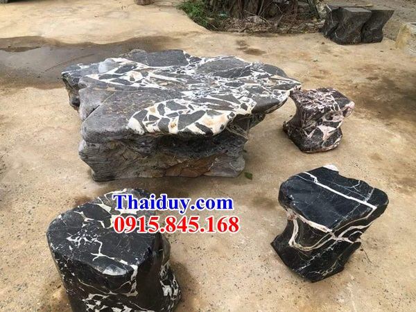 11 Kiểu bộ bàn ghế đá nguyên khối cao cấp đẹp bán Trà Vinh