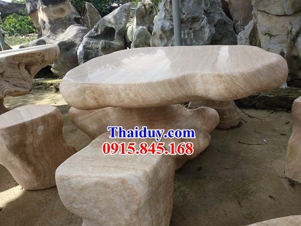 11 Kiểu bộ bàn ghế đá tự nhiên cao cấp đẹp bán Trà Vinh