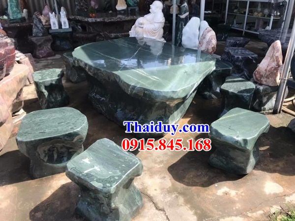 11 Kiểu bộ bàn ghế đá xanh cao cấp đẹp bán Trà Vinh