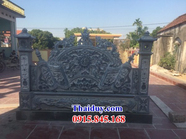 11 Mẫu bình phong cuốn thư đá nhà thờ từ đường nghĩa trang khu lăng mộ mồ mả gia đình dòng họ tổ tiên đẹp bán tại Tuyên Quang