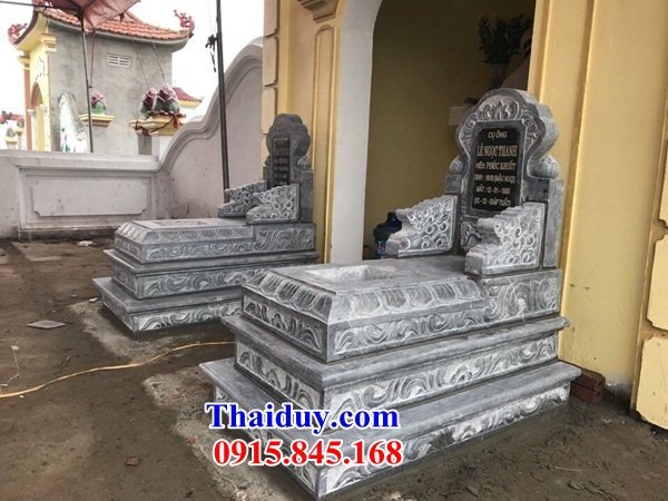11 Mộ mồ mả ông bà bố mẹ gia đình dòng họ đơn giản bằng đá ninh bình đẹp bán tại Lào Cai