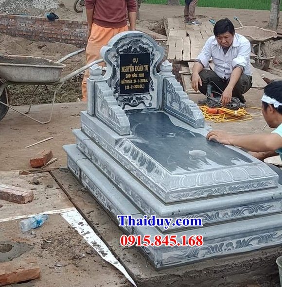 11 Mộ mồ mả ông bà bố mẹ gia đình dòng họ đơn giản bằng đá xanh đẹp bán tại Lào Cai