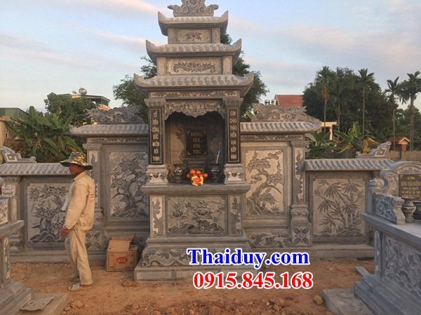 12 Cây hương lầu kỳ đài am củng lăng đá xanh nghĩa trang khu lăng mộ mồ mả gia đình dòng họ ông bà bố mẹ đẹp bán tại Tuyên Quang