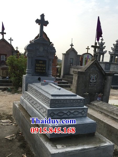 12 Mộ lăng mồ mả công giáo đạo thiên chúa giáo bằng đá đẹp bán tại Phú Thọ