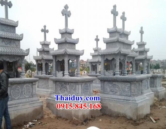 12 Mộ lăng mồ mả công giáo đạo thiên chúa giáo bằng đá ninh bình đẹp bán tại Phú Thọ