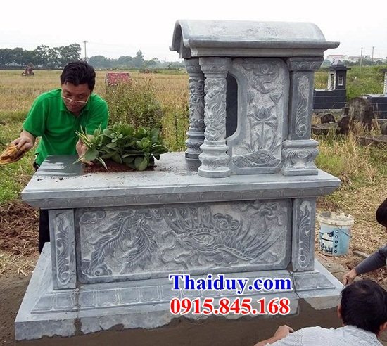 12 mẫu mộ một mái bằng đá điêu khắc tứ linh đẹp nhất Việt Nam