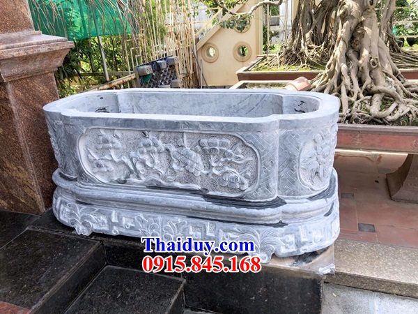13 Mẫu chậu bể đá xanh trồng cây cảnh bon sai hiện đại đẹp bán Vĩnh Phúc