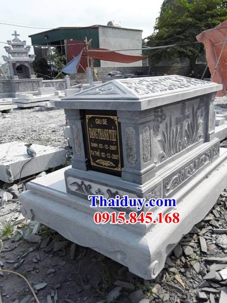 13 Mộ lăng mồ mả công giáo đạo thiên chúa giáo bằng đá đẹp bán tại Thái Nguyên